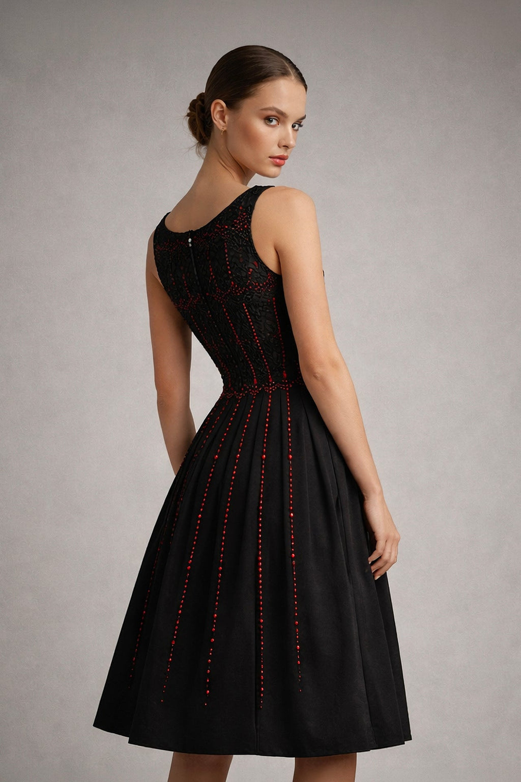 Midnight Embellished A-Line Dress