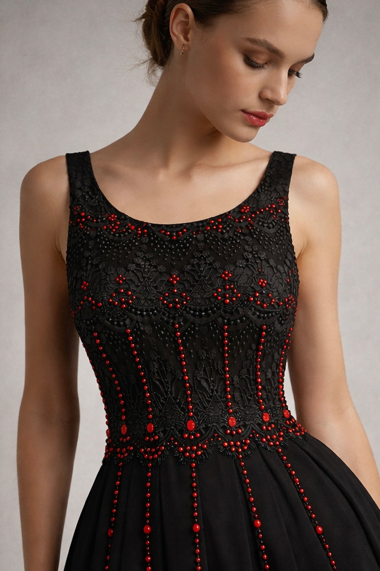 Midnight Embellished A-Line Dress