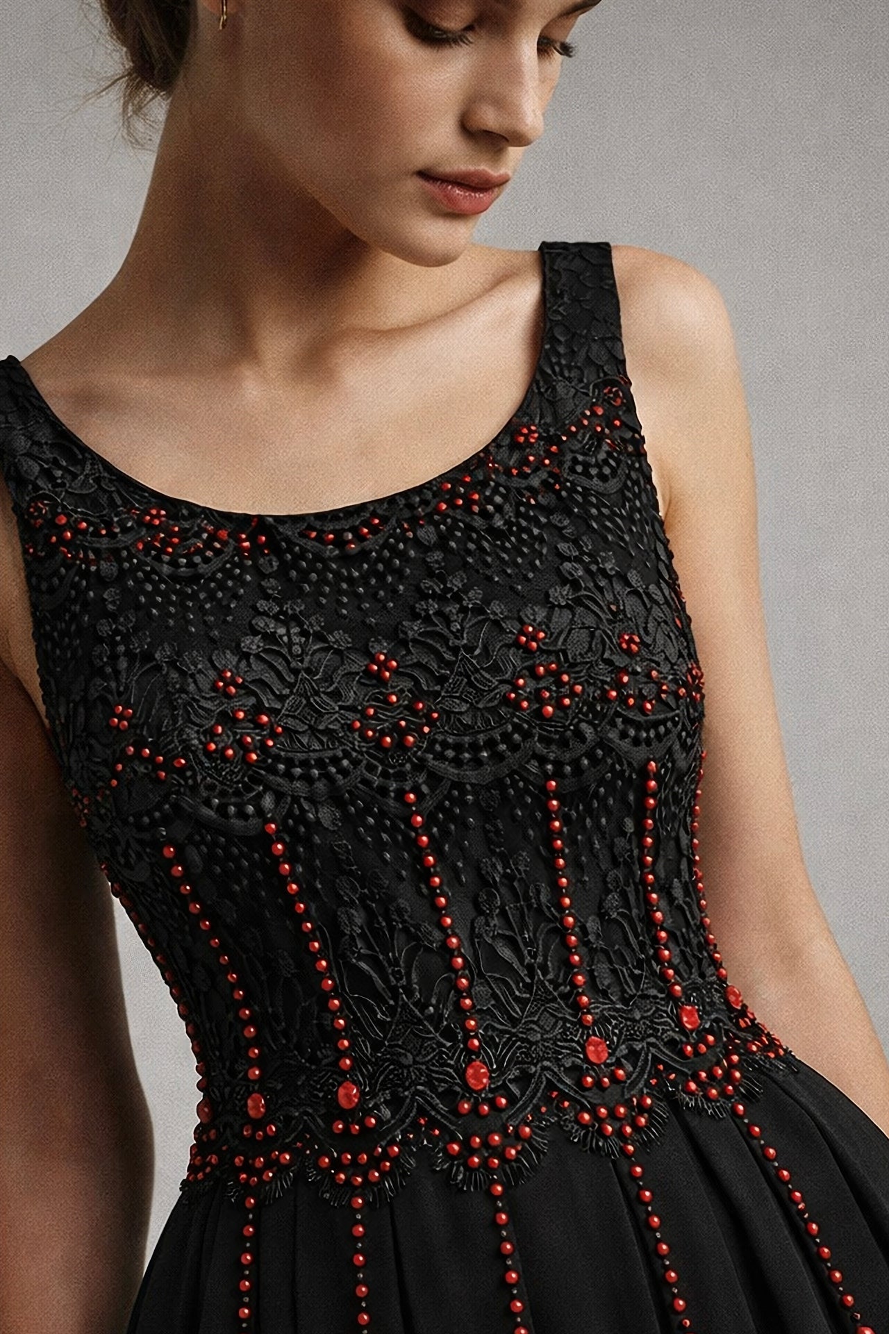 Midnight Embellished A-Line Dress