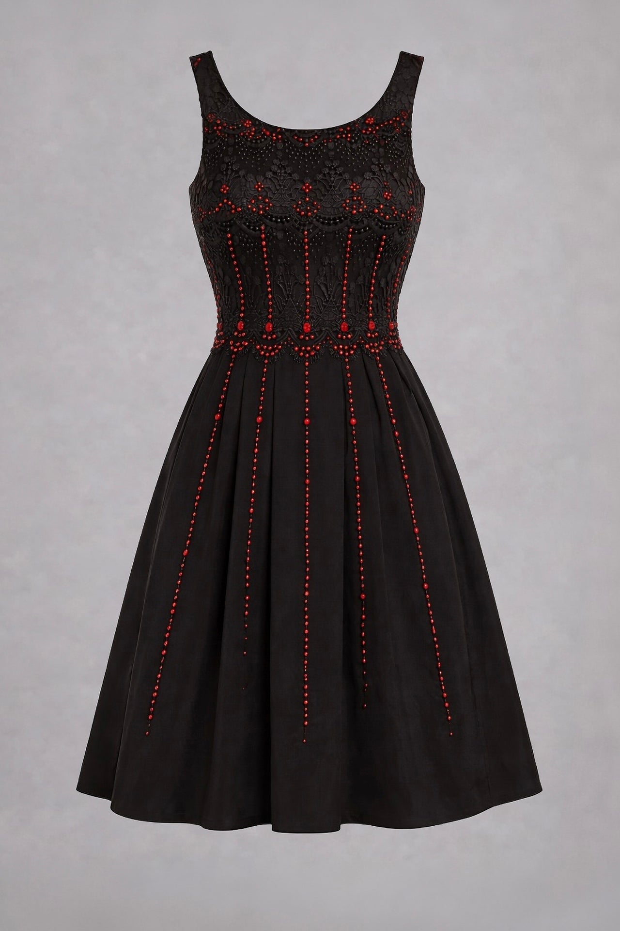 Midnight Embellished A-Line Dress