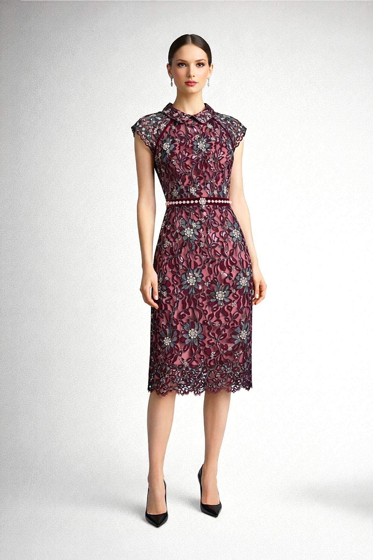Abstract Floral Statement Dress
