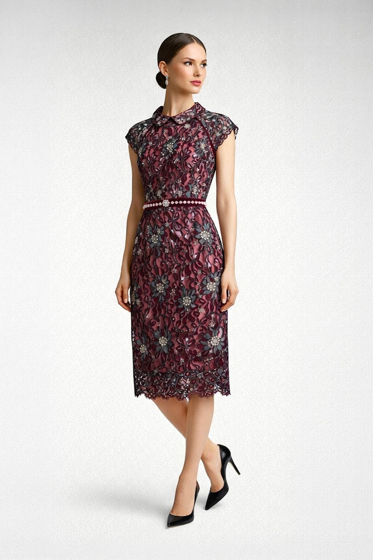 Abstract Floral Statement Dress