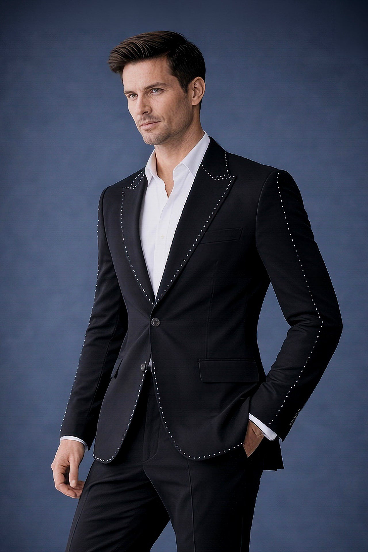 Modern Men’s Black Blazer